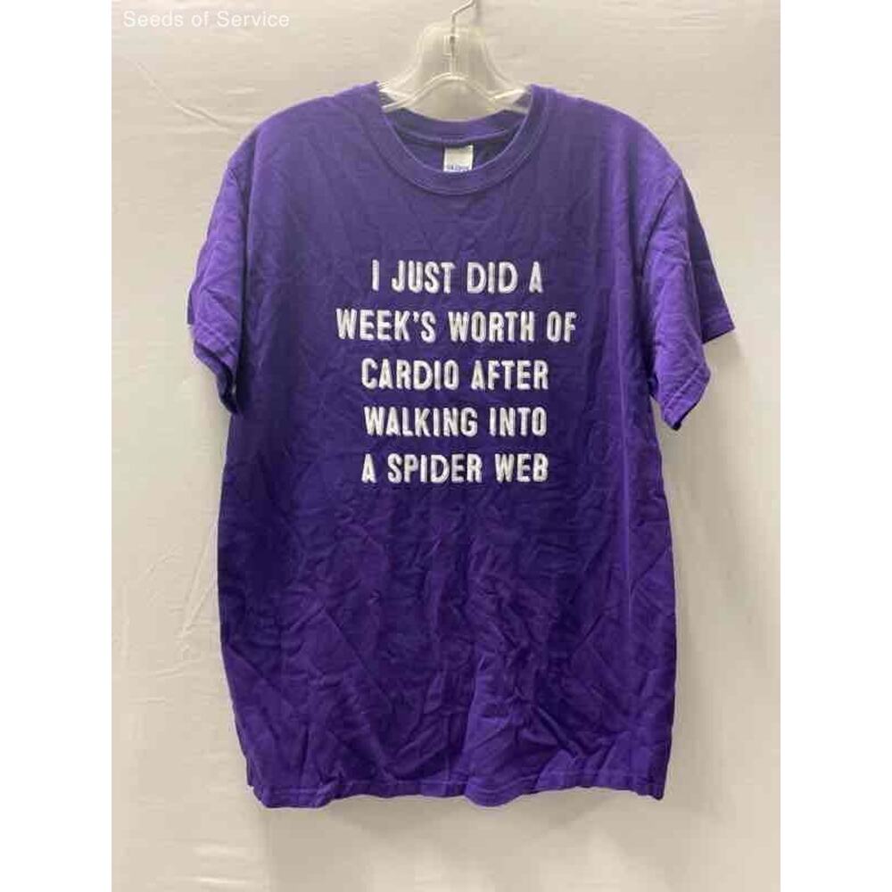 Gildan Purple Short Sleeve Top Womens M